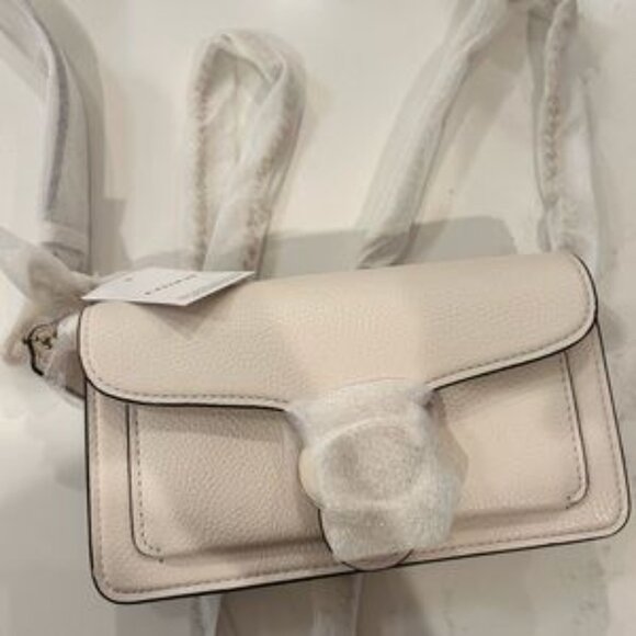 COACH Polished Pebble Tabby Chain Clutch Bag - Picture 1 of 7